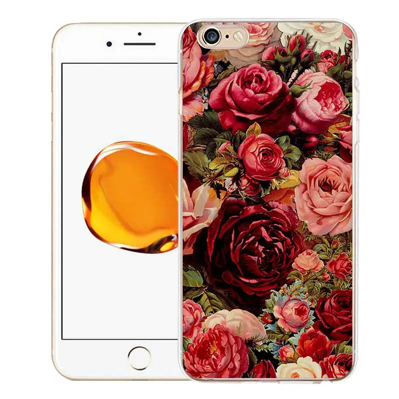 QMSWEI TPU прозрачный телефон чехол для iPhone 6G 6s 7 8 plus x Мягкая Флора Луна лес морская