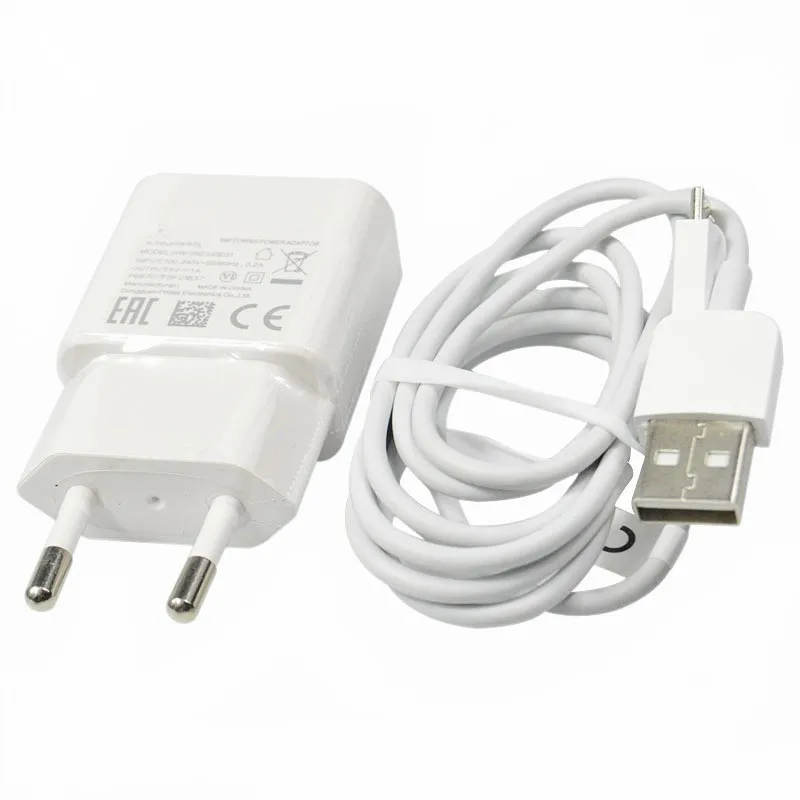Оригинальный 5 В 1A Путешествия ЕС USB Зарядное устройство адаптер + 2A Micro кабель для