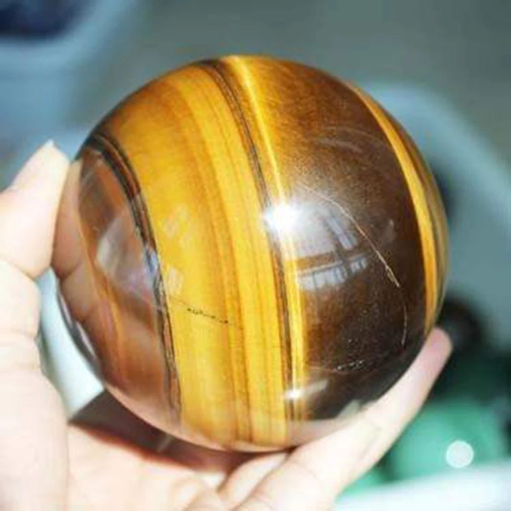 2 шт Natura желтый тигровый глаз камень шар натуральный Кристальный чакра лечебный