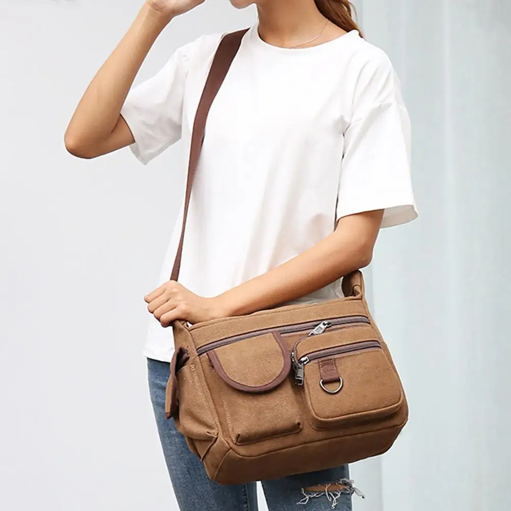 Retro Large Capacity Outdoor Canvas Casual Single Shoulder Crossbody Bag