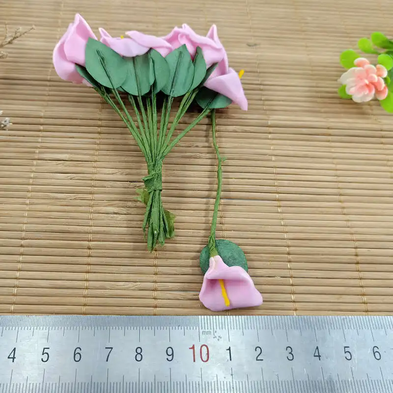 Envio gratuito DE 144 шт LOTE PE mini flores pequeno calla искусственная festa casamento casa decoracao | Дом и сад