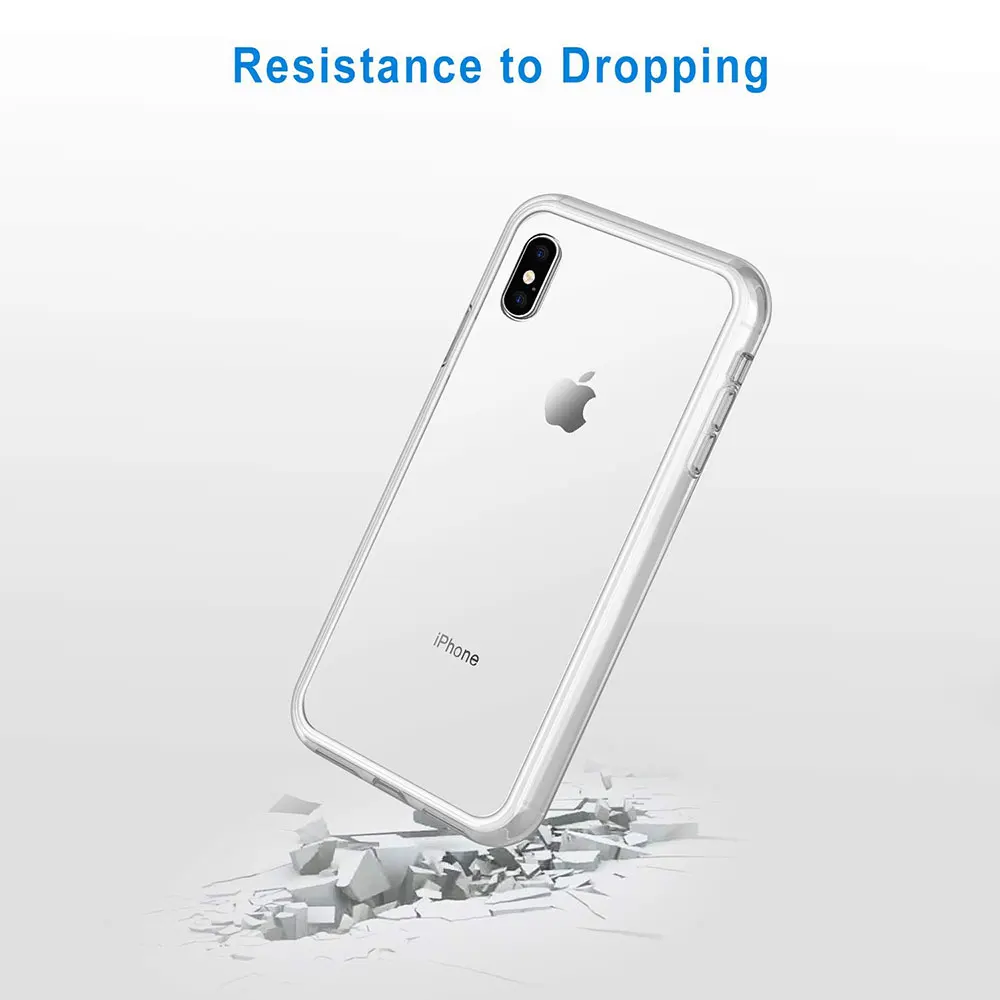 Чехол Ascromy для Apple iPhone XS прозрачный силиконовый чехол из ТПУ и поликарбоната X Max XR 7