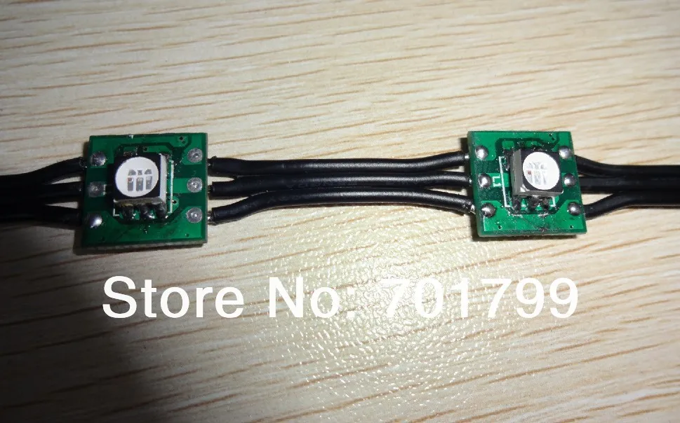 Черный 12В WS2811 led 5050 SMD пиксельный узел 100 шт. в нитке черные провода 4 5 см расстояние