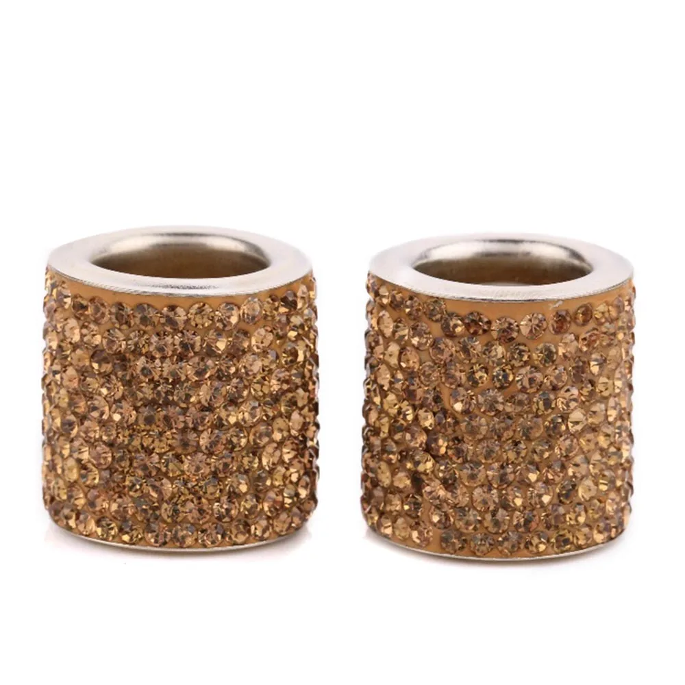 

2pcs Car Vehicle Ornament Car Headrest Collar Bling Crystal Auto Seat Ring Interior Decoration Rings