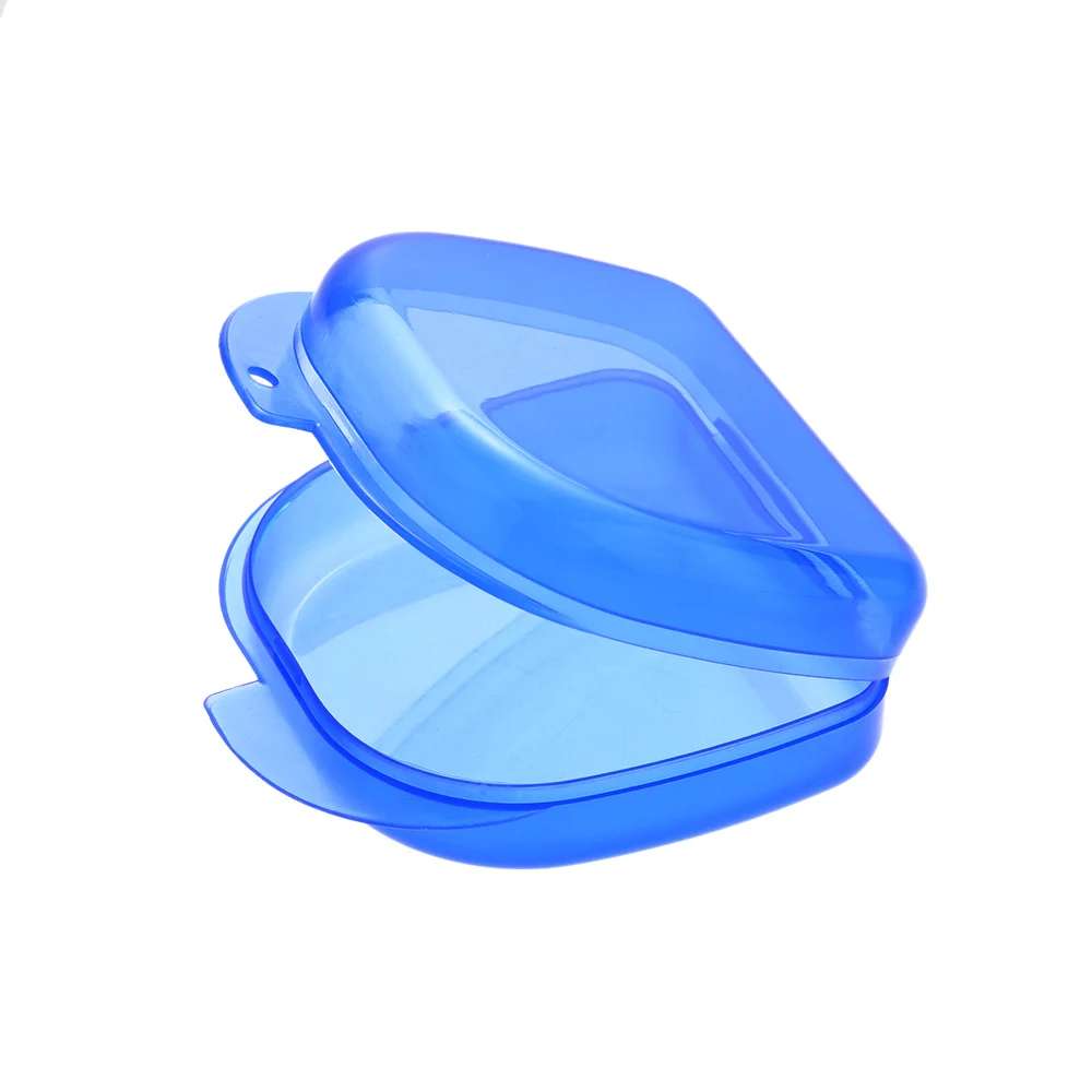 

Blue Utility Orthodontic Dental Retainer Storage Boxes Case Plastic Denture Tray Box Teeth Container Denture Bins Beauty&Health