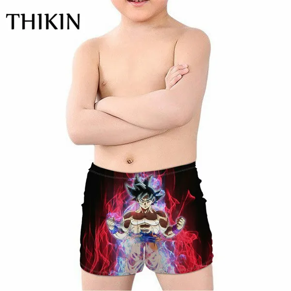 as picture THIKIN/летние детские плавки для мальчиков; крутые детские купальные костюмы с 3D принтом динозавра; пляжные спортивные шорты для купания - Цвет: as picture