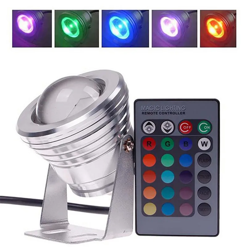 IP68 10 Вт RGB светодиодный светильник садовый фонтан бассейн пруд прожектор