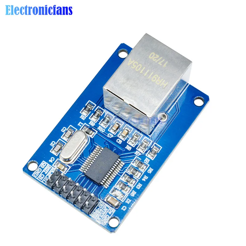 Сетевая плата ENC28J60 LAN Ethernet 25 МГц Кристальный AVR 51 LPC STM32 3 В для Arduino|Интегральные