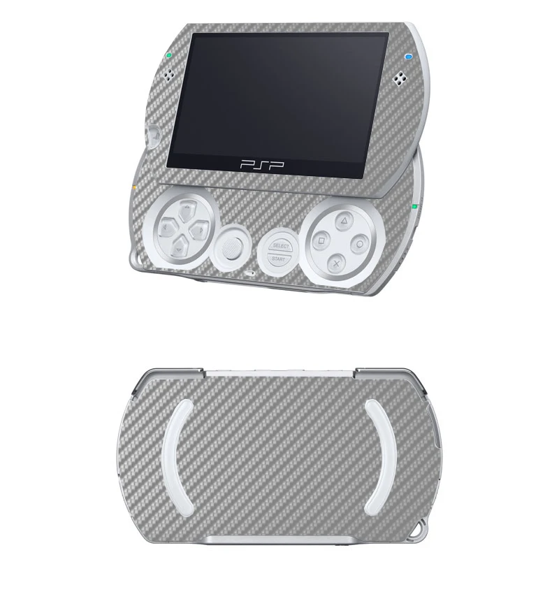 Серебристое Углеволокно виниловая Защитная Наклейка для sony psp GO skins наклейка s для psp GO