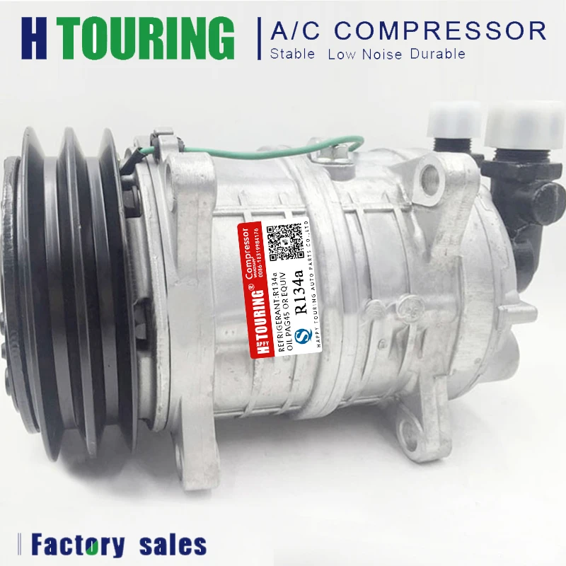 TM16 компрессор R134A R404A 2AG двойной V ремень 24 V/12 V сцепление