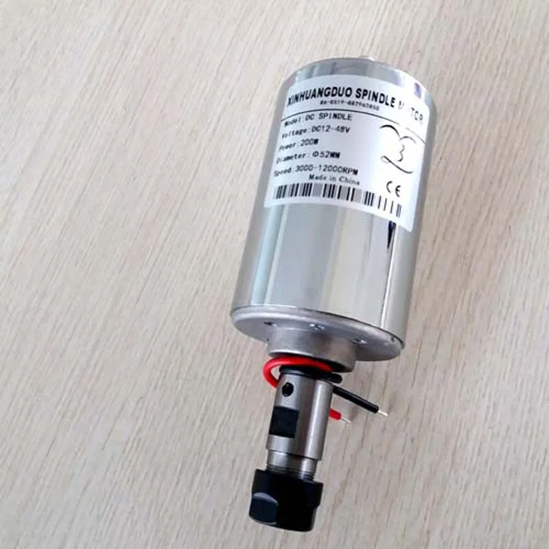 200W Spindle 200 Вт/300 Вт/400 Вт/500 Вт Шпиндельный двигатель шпинделя гравировального станка с воздушным охлаждением ЧПУ шпиндель постоянного тока с ЧПУ гравировальный станок ER11 3,175 мм - Цвет: 200W Spindle