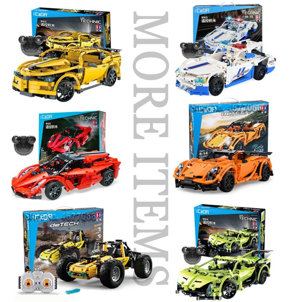 Cada RC строительные блоки игрушечные спортивный гоночный автомобиль модель блока