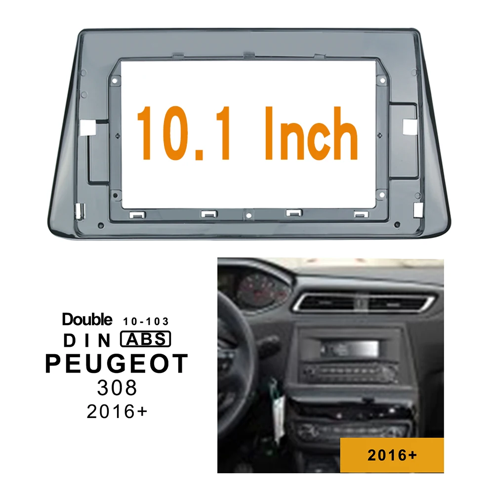 2din автомобильный Радио панель для PEUGEOT 408- автомобильный DVD рамки тире Установка Панель для 10 дюймов двойной Din автомобильный Радио стерео