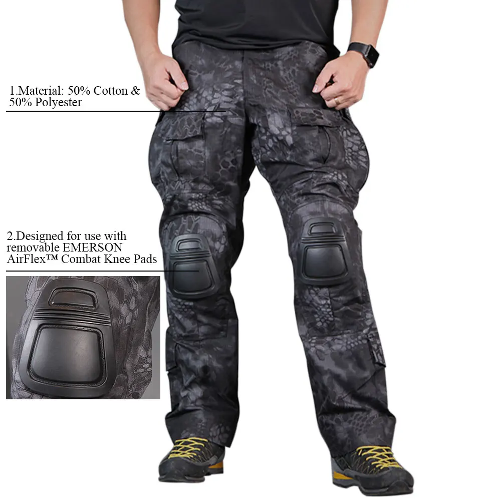 Emerson Gen3 армейские брюки Тактическая Охота, страйкбол армейские брюки Airsoft штаны с наколенниками TYP EM7036