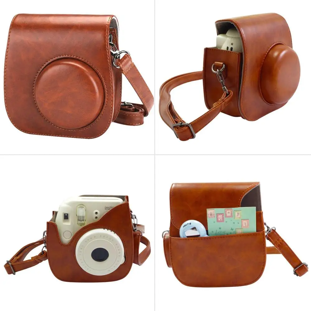 Чехол для Камеры Fujifilm Instax Mini чехол из искусственной кожи с плечевым ремнем 9 8 +