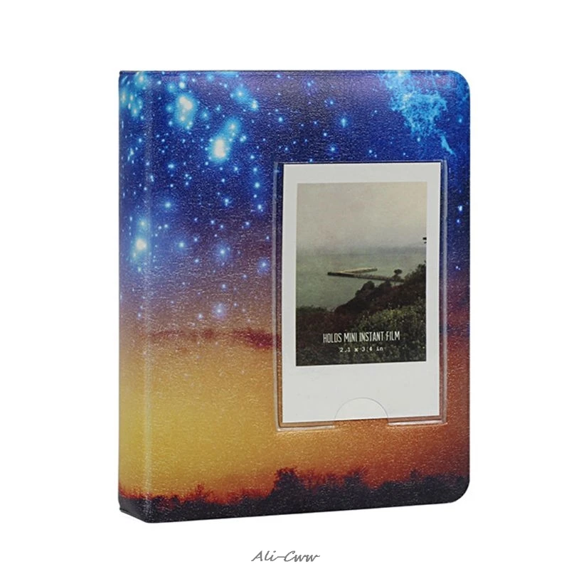 64 кармана 3 дюймов звездное небо фотоальбом для Fujifilm Instax Mini films 9 8 7s 90 70 25 имя держатель для карт мини альбом