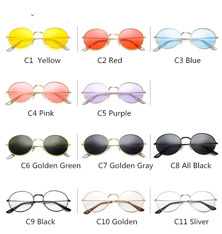 Круглые Солнцезащитные очки в стиле ретро Для женщин Брендовая Дизайнерская