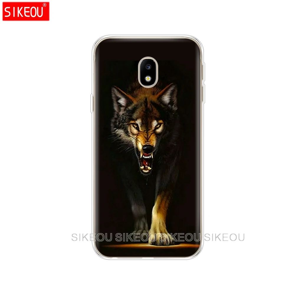 Силиконовый чехол для телефона Samsung Galaxy J3 J5 J7 2017 J330 J530 J730 PRO j2 2018 Dark Night Wolf |
