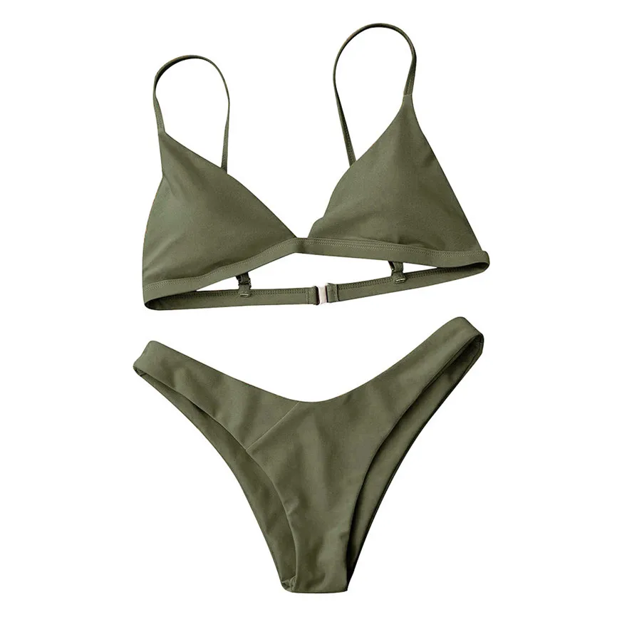 Купальный костюм для женщин однотонный сексуальный купальник Новое поступление