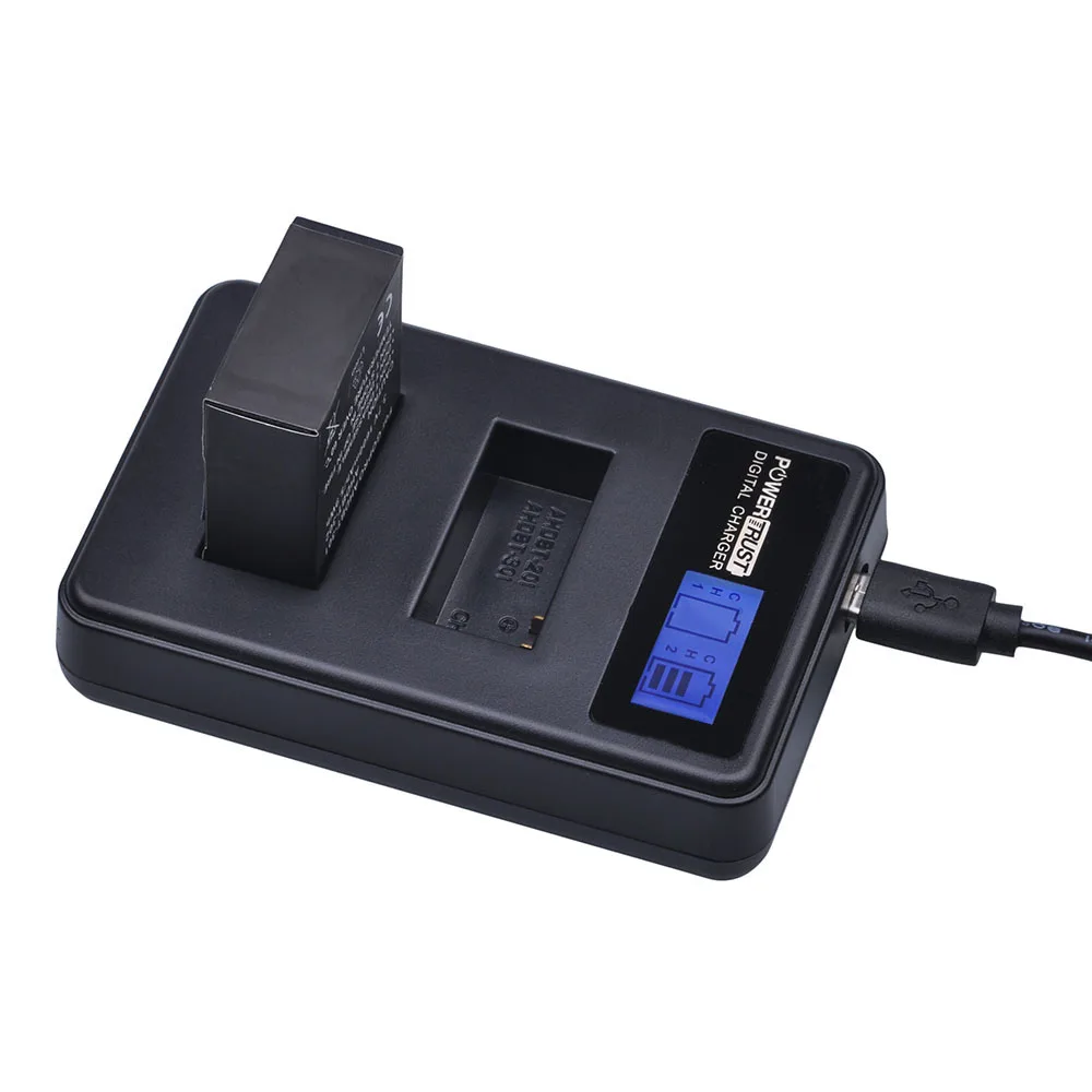 Powertrust 1 шт. для Gopro hero3 ЖК дисплей Dual USB зарядное устройство AHDBT 301 302 батарея