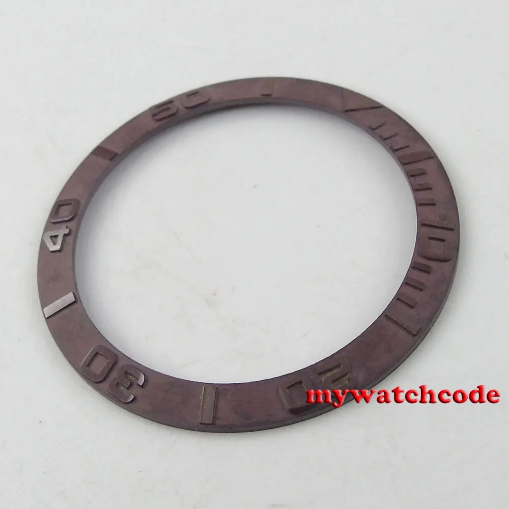 

brushed 38mm brown ceramic bezel insert for 40mm mens watch 35