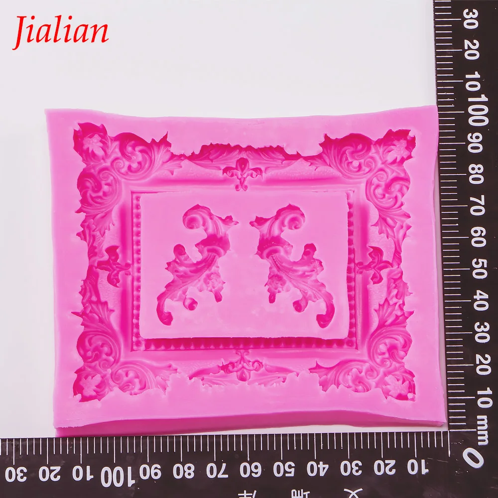 Jialian 3D большая Ретро зеркальная рама Шоколадные инструменты для украшения торта