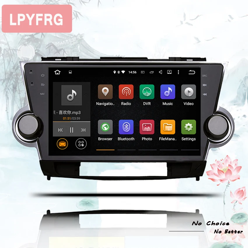 10 1 дюймов Автомобильный DVD GPS навигация стерео для Toyota Highlander 2013 2009 2010 2011 2012 с
