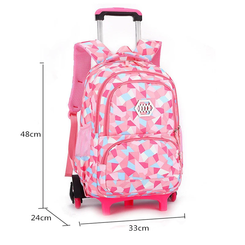 Travel Backpack for Children Girls Trolley Schoolbag Primary Child Orthopedic School Bagpacks with Wheels;sac a dos enfant fille