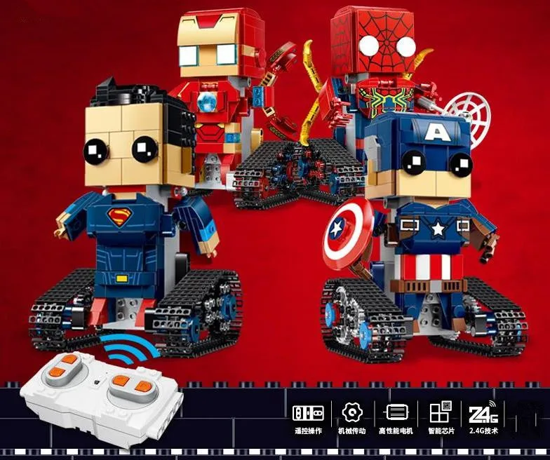 Новых автомобилей, игрушка-вертушка, железная ManSpider-ManCaptain Америка смарт-пульт дистанционного управления машинка-головоломка составное здание блоки детские игрушки