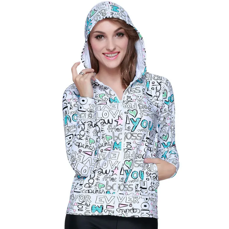 Спортивная куртка с капюшоном и принтом для мужчин женщин быстросохнущая