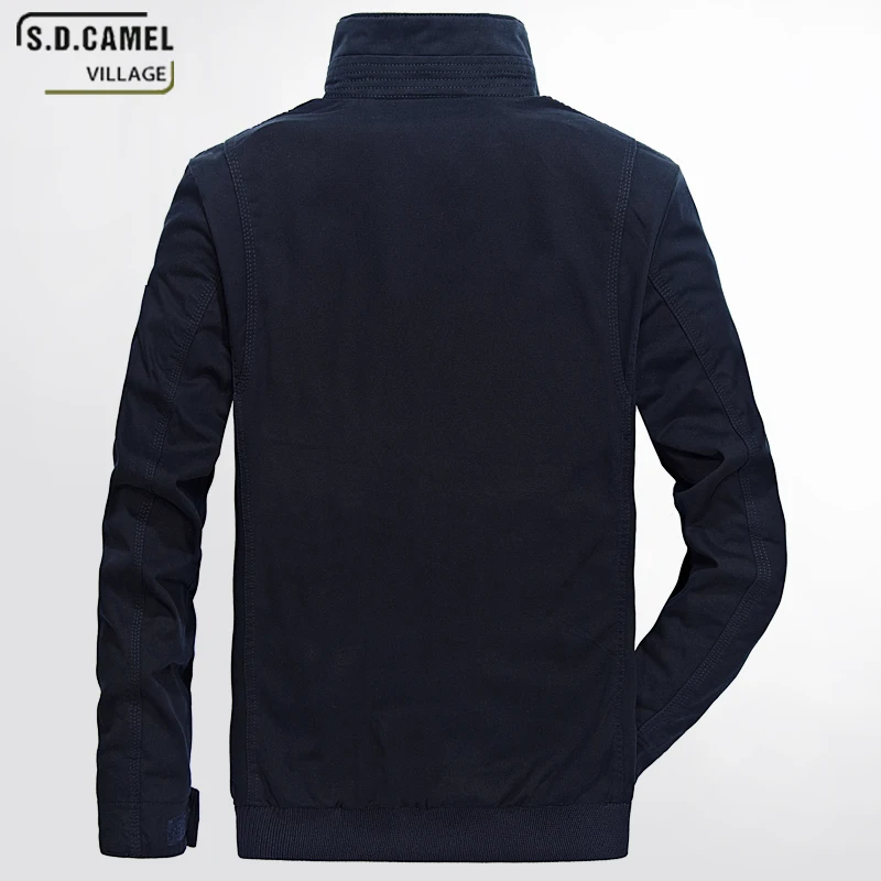 Spring Autumn Jacket Coat Male Military Army Jackets collar casual jacket 4XL Plus Size Men's100% Cotton Mens Caual | Мужская одежда