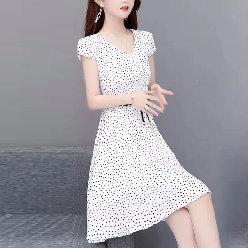 Летнее женское коктейльное платье с коротким рукавом повседневное модное