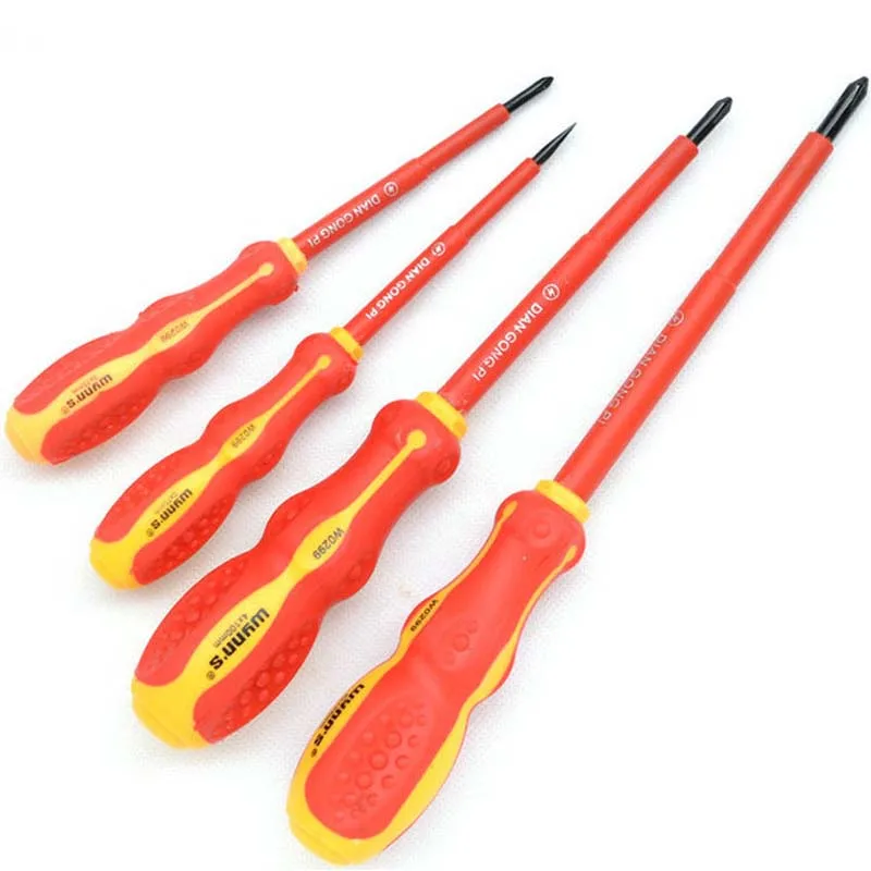 3*75mm-6*150mm Insulated Screwdriver Phillips and Slotted Screw Driver Magnetic CR-V Bolt Screw-driving Tools 1pcs | Инструменты