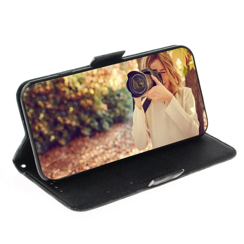 Флип чехол с подставкой для Huawei Y5 2019 3D рисунком из искусственной кожи мягкие