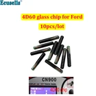 Пустое стекло ID4D60 4D-60 4D60, 10 шт.лот, с большим чипом для Ford Fiesta, Connect, Focus, Mondeo KA