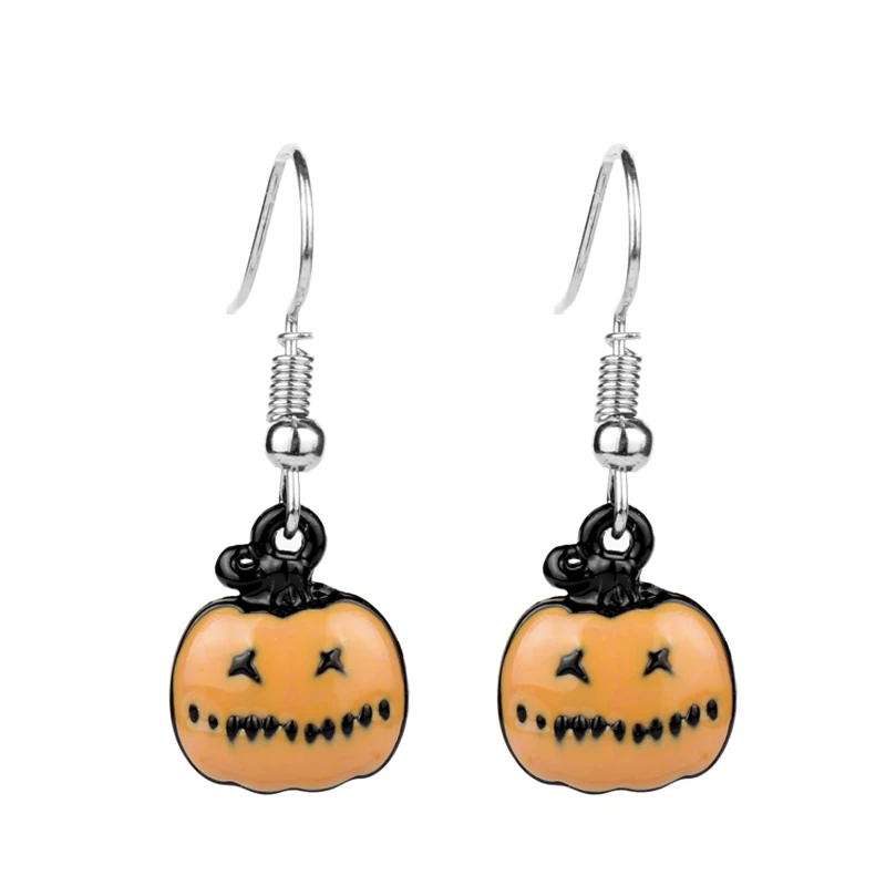 dongsheng Cute Cartoon Happy Pumpkin Drop Earrings Unique Halloween Hat Lips Ghost Funny Party Girl Jewelry Gfit -15 | Украшения и