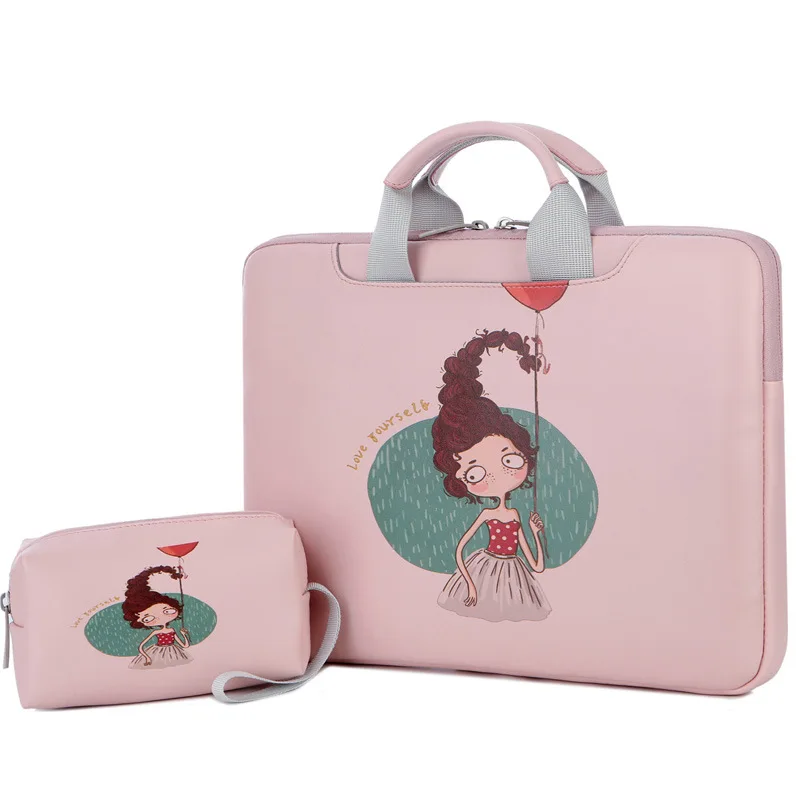 H43PINK1 Новинка, сумка для ноутбука, чехол для Macbook Air pro 13, Dell, hp 14, 15,6 дюймов, чехол для ноутбука, сумка для ноутбука из искусственной кожи - Цвет: H43PINK1