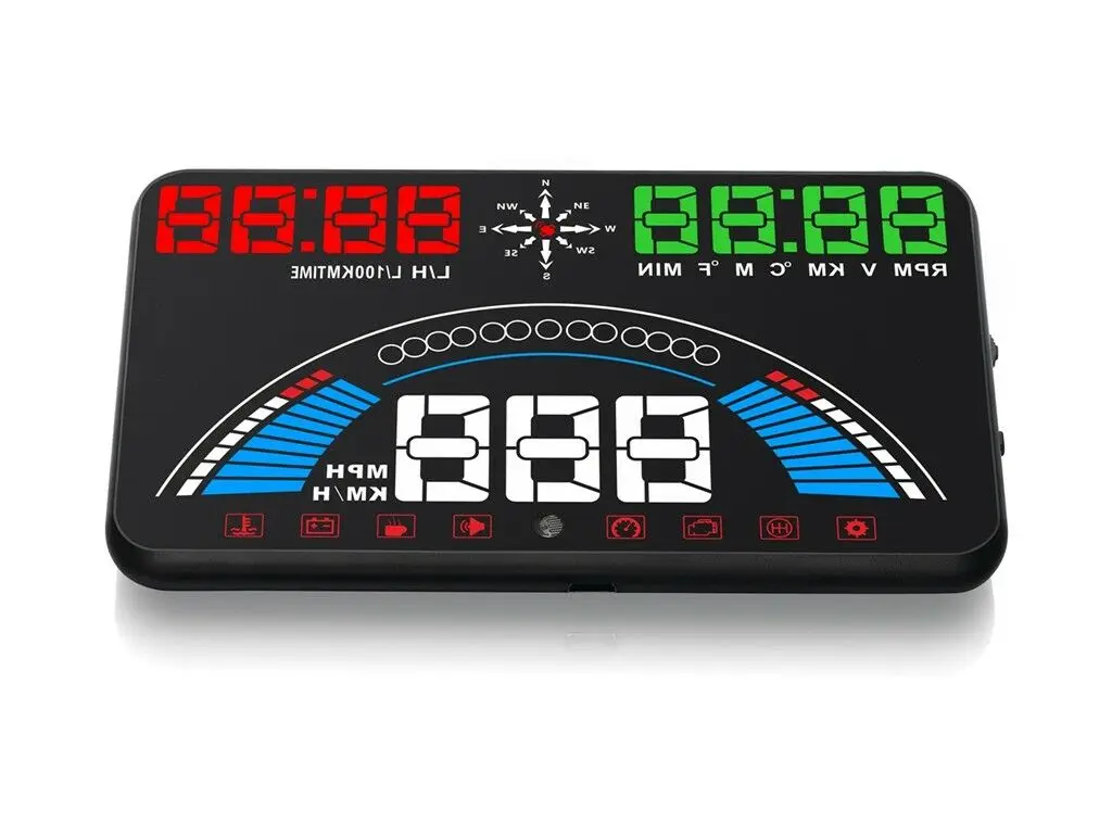 5 8 дюймов авто HUD Дисплей OBD1/2 gps Скорость ometer миль в час) или км/ч