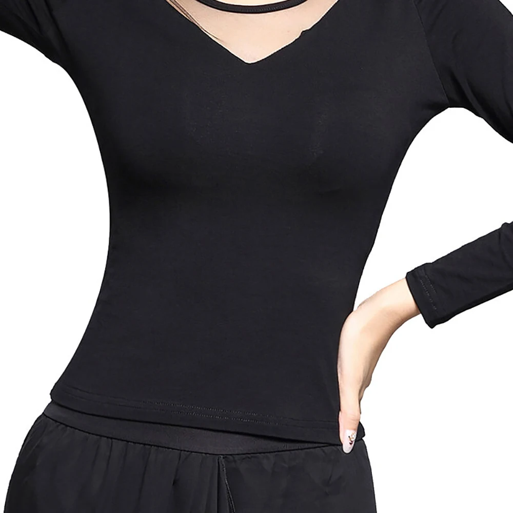 Новое поступление 2017 года Латинской Танцы Топ Модальные Марли черный Лулу платье