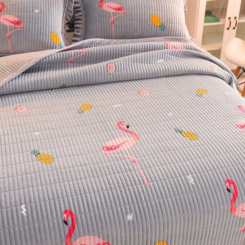 Флисовая ткань с мультяшным красным фламинго 200x230 см/230x250 см покрывало/мягкое