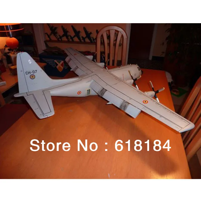 Бумага модель airplaner игрушки A3 бумага 123 см размах крыльев 1:33 сша C 130 геркулес