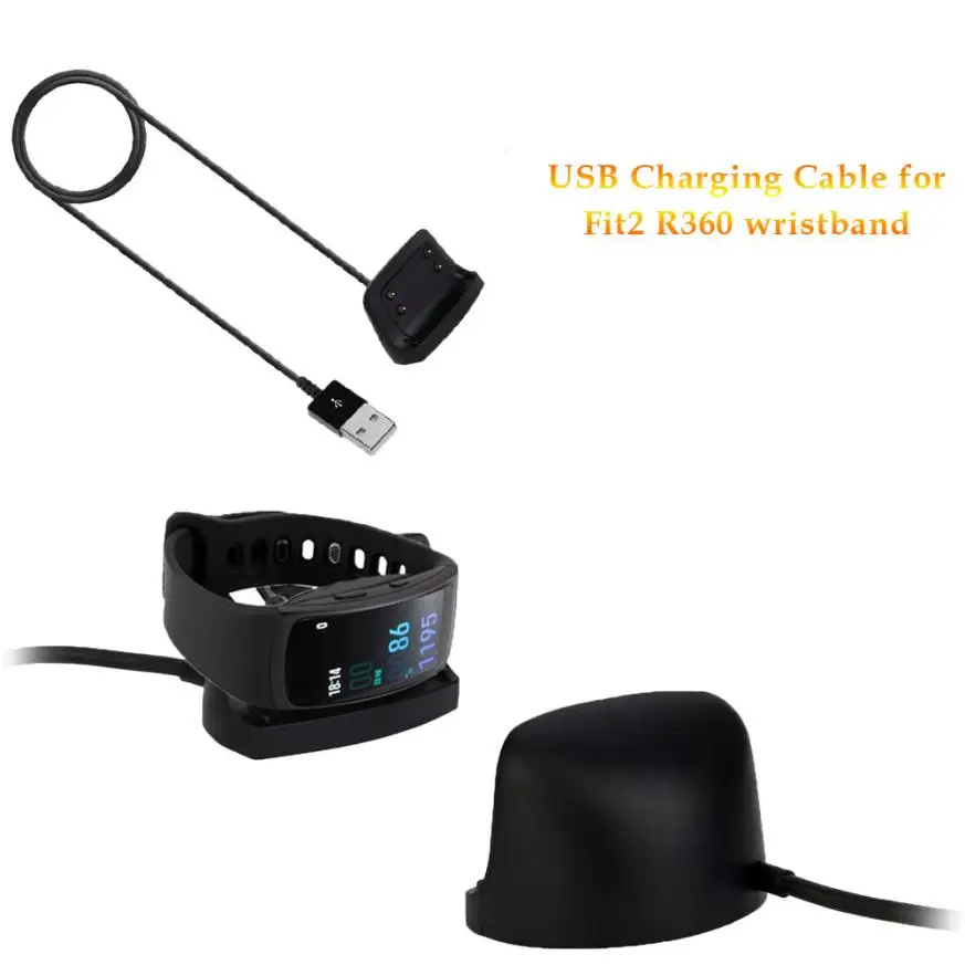 USB кабель для зарядки и браслета черный браслет часов Fit2 R360 Z1113 ROPSHIP| |