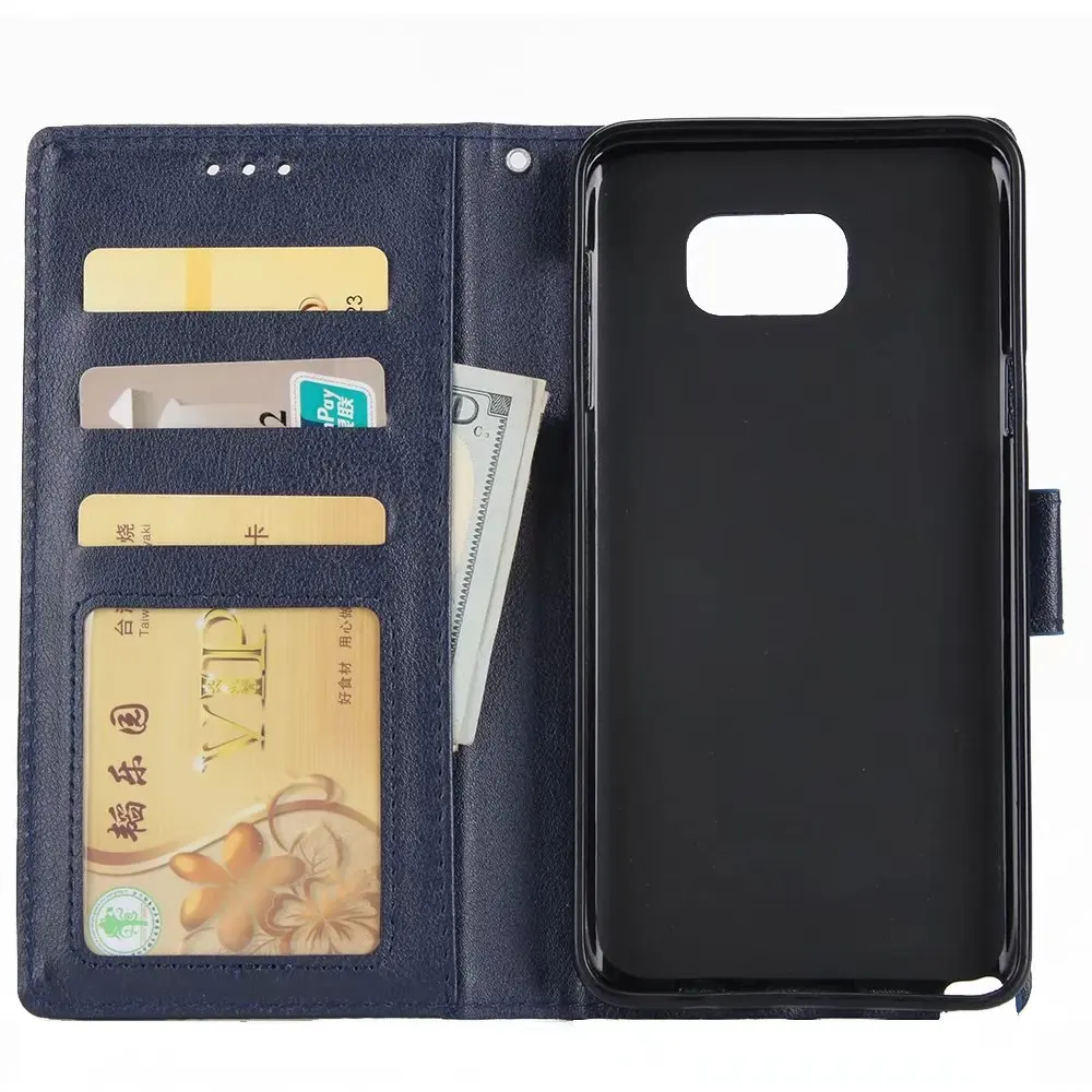 Для Coque Samsung Galaxy Note 5 Чехол Флип Бумажник Стенд слота Кожа карты фото Рамки