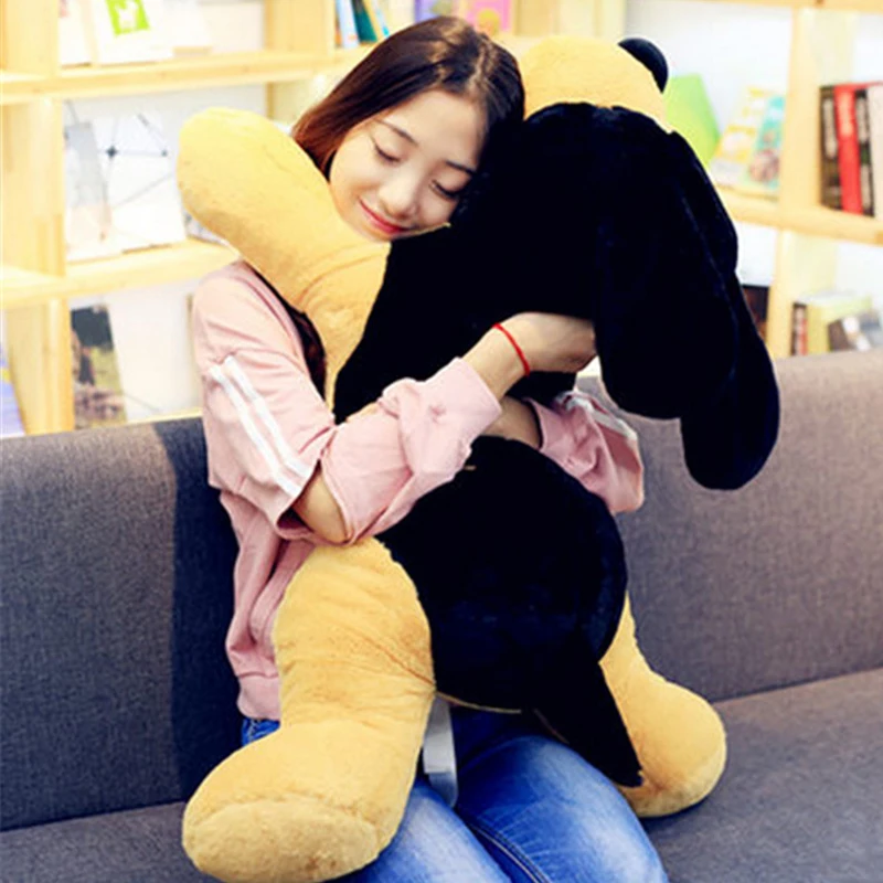melhor Fancytrader Gigante 43 Inch Simulado Do Filhote De Cachorro Do Cão Cão De Pelúcia Animais Travesseiro Grande De Pelúcia Macia Brinquedos Infantis Boneca Jogo
