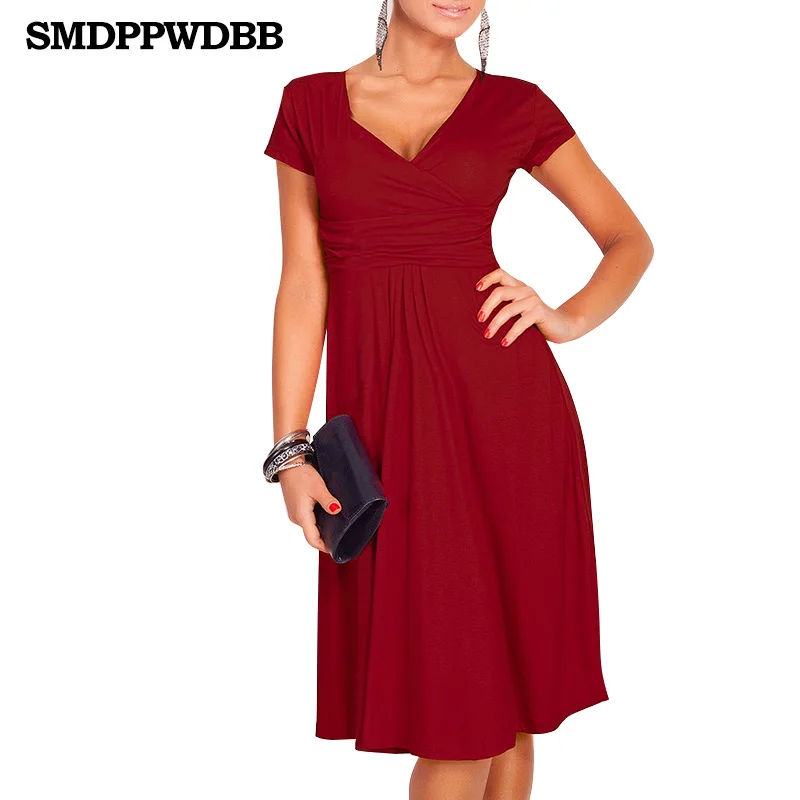 Женское платье с v образным вырезом SMDPPWDBB элегантное офисное для беременных