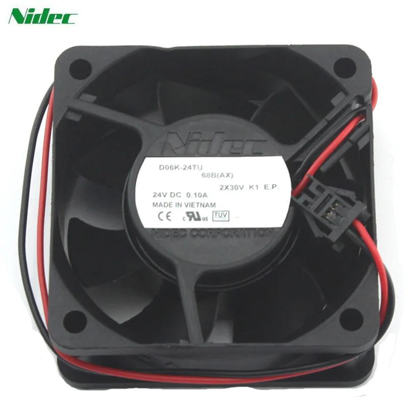 Оригинальный для Nidec D06K 24TU 6025 24V 0.10A 48B AX Вентилятор охлаждения инвертора|cooling fan|24v