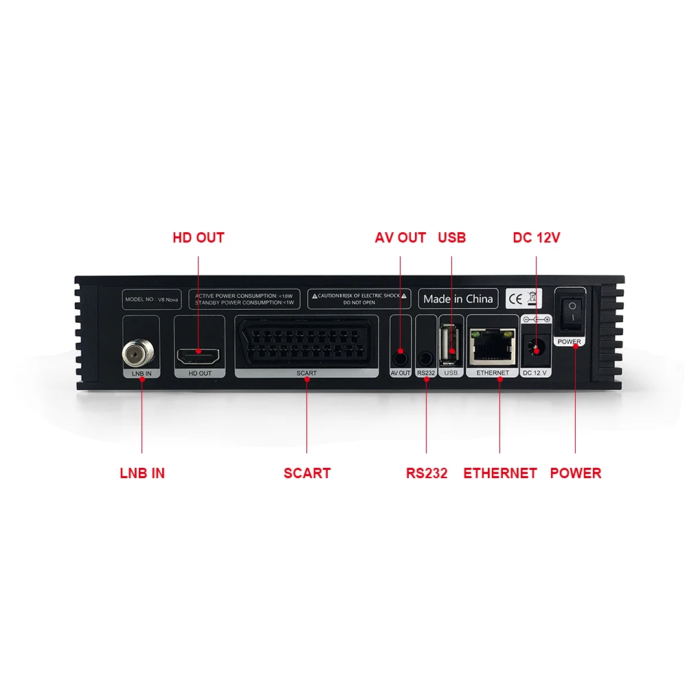 Спутниковый декодер V8 Nova DVB S2 TV ricevitore V8Nova с поддержкой 1080P Full HD PowerVu Biss KEY Set