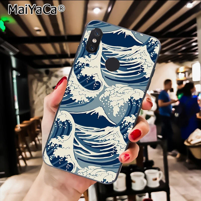 MaiYaCa Ван 7А 6Agh искусство Звездная ночь волна Искусство Японский телефонный чехол