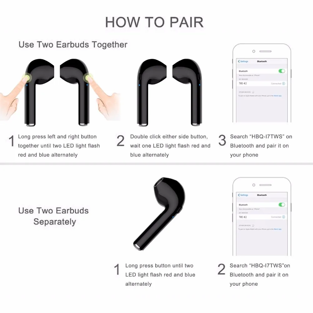 Bluetooth наушники TWS i7 запатентованный продукт Беспроводная bluetooth гарнитура с