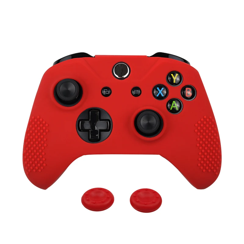 Red Для Xbox One S геймпад Камуфляжный Силиконовый Чехол резиновый чехол Защитный для Xbox One тонкий джойстик - Цвет: Red